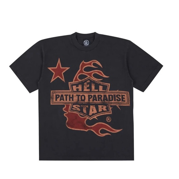 Black Hellstar Tour (biker) Graphic Tee - Picture 1 of 2